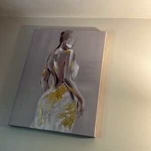 Wall art gold and grey / painting
